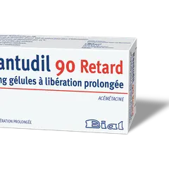 Pudełko leku Rantudil 90 Retard z kapsułkami o przedłużonym uwalnianiu.