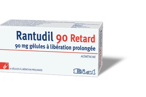 Pudełko leku Rantudil 90 Retard z kapsułkami o przedłużonym uwalnianiu.