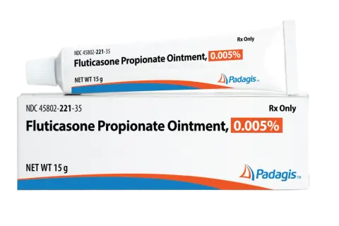 Maść Fluticasone Propionate 0.005% od Padagis. Pomaga **cultivate** zdrową skórę, łagodząc stany zapalne.