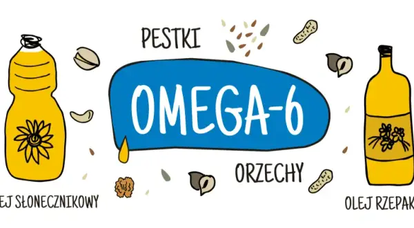Oliwa z oliwek, olej słonecznikowy, rzepakowy i z pestek dyni, a także orzechy i pestki, to źródła kwasów nnkt Omega-6.