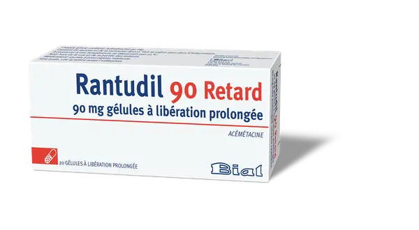 Pudełko leku Rantudil 90 Retard z kapsułkami o przedłużonym uwalnianiu.