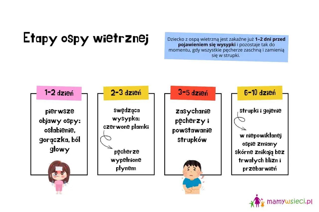Jak wygląda ospa wietrzna? Etapy wysypki i sygnały alarmowe