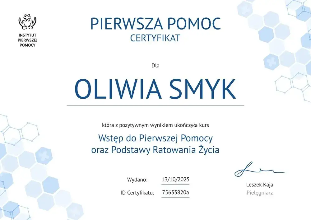 Zdjęcie Kto może wystawić zaświadczenie o ukończeniu kursu pierwszej pomocy?