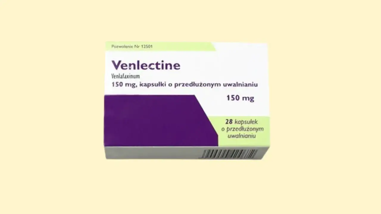 Opakowanie leku Venlectine z wenlafaksyną, 150 mg, kapsułki o przedłużonym uwalnianiu.