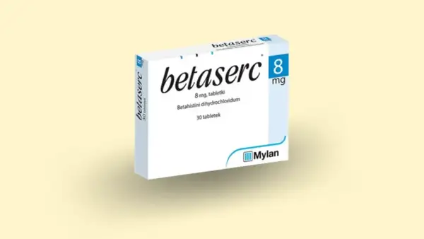 Opakowanie leku Betaserc 8 mg, zawierające 30 tabletek. Sprawdź aktualną betaserc cena.