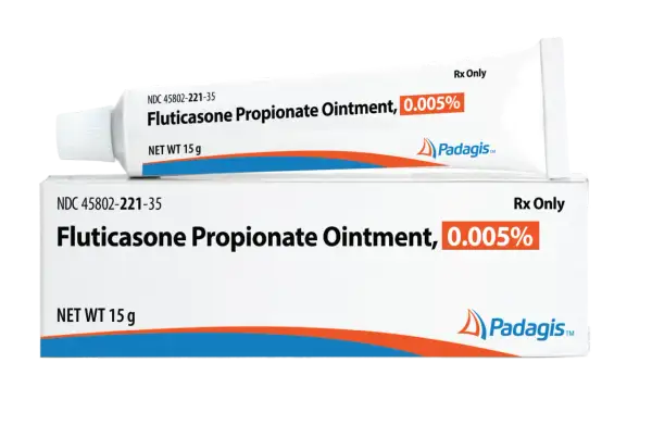Maść Fluticasone Propionate 0.005% od Padagis. Pomaga **cultivate** zdrową skórę, łagodząc stany zapalne.